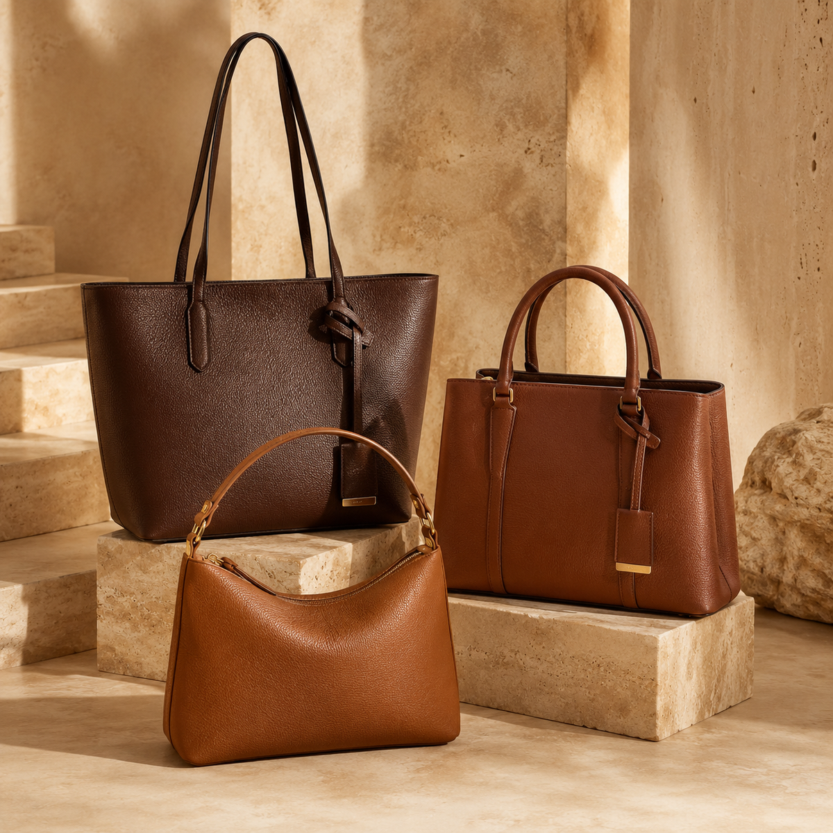 Stylindra brown handbag collection